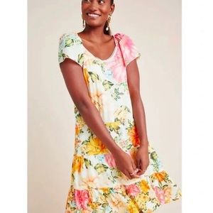 FARM Rio Culebra Floral Tiered Midi Dress